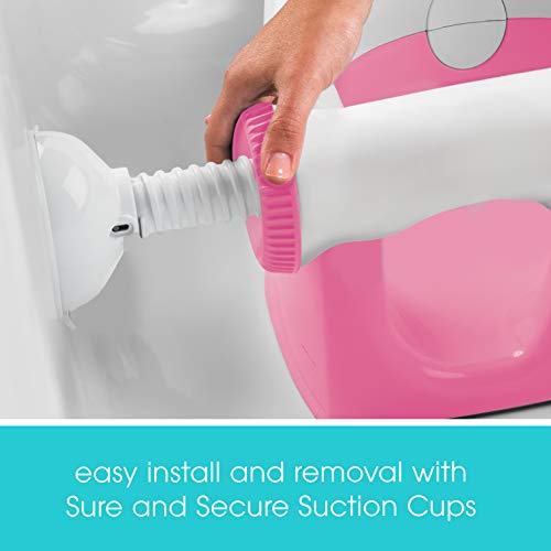 Summer My Bath Seat for Sit-Up Baby Bathing, Backrest for Assisted Sitting, Easy Setup and Storage, Pink