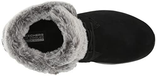 Skechers Women's ON-The-GO Joy-Plush Dreams Fashion Boot, Black/Grey, 7