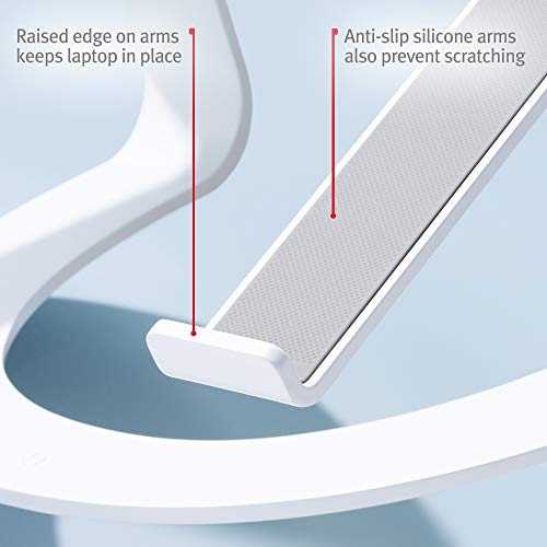 Twelve South Curve for MacBooks and Laptops | Ergonomic desktop cooling stand for home or office, white (special edition)