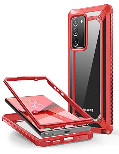 SUPCASE Unicorn Beetle EXO Pro Series Case for Galaxy Note 20 (2020 release), Premium Hybrid Protective Clear Bumper Case Without Built-in Screen Protector (Red)