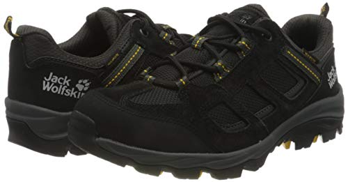 Jack Wolfskin Men's Vojo 3 Texapore Low M Hiking Boot, Black/Burly Yellow, 12