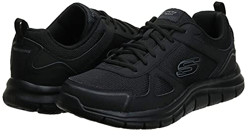 Skechers Men's Track Scloric Oxford, Black, 12 M US