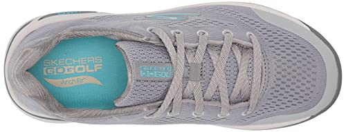 Skechers Women's Go Arch Fit Golf Shoe, Gray/Blue, 5.5