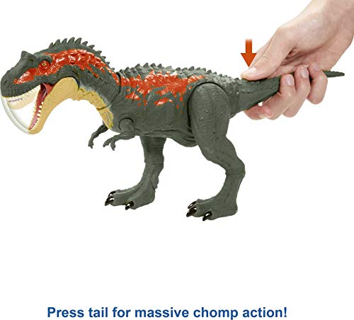 Jurassic World Toys Camp Cretaceous Massive Biters Albertosaurus Dinosaur Action Figure, Toy Gift with Strike and Chomping Motion