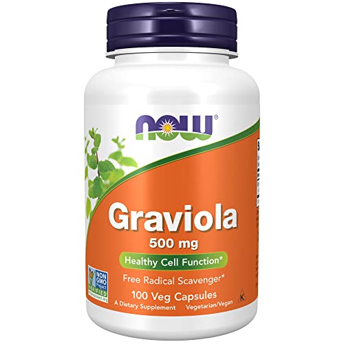 NOW Supplements, Graviola (Annona muricata) 500 mg, Healthy Cell Function*, 100 Veg Capsules