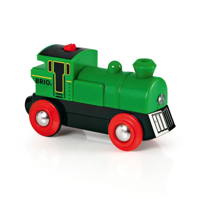 BRIO World - 33595 Battery Powered Engine Train | Toy Train for Kids Ages 3 and Up , Green