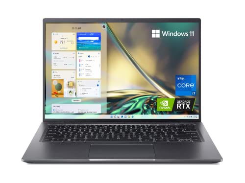 Acer Swift X SFX14-51G-71Y1 Creator Laptop | 14' 2240 x 1400 100% sRGB | 12th Gen Intel i7-1260P | NVIDIA RTX 3050 Laptop GPU | 16GB LPDDR5 | 512GB NVMe SSD | Wi-Fi 6E | Backlit Keyboard | Windows 11