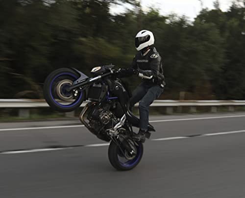 VCAN VX Lightweight Full Face Motorcycle Street Bike Helmet with Extra Tinted Visor DOT and ECE 22.05 Approved (White, Medium)