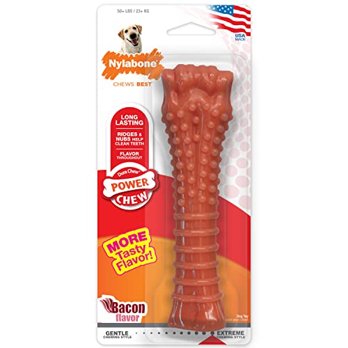 Nylabone Power Chew Durable Dog Toy Bacon X-Large/Souper (1 Count)