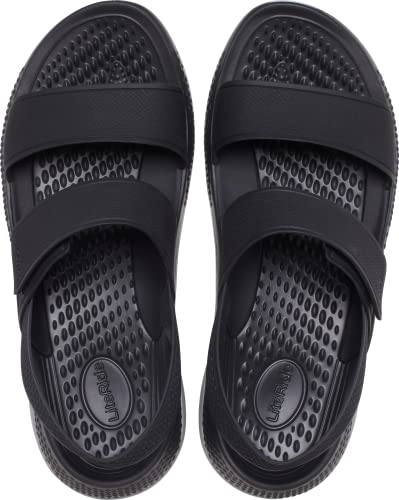 Crocs Women's Literide 360 Sandals | for Women Sandal, Black/Light Grey, 7 US