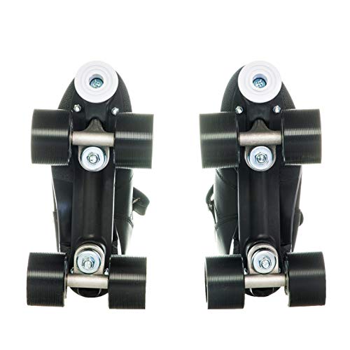 Chicago Men's Premium Leather Lined Rink Roller Skate - Classic Black Quad Skates - Size 11