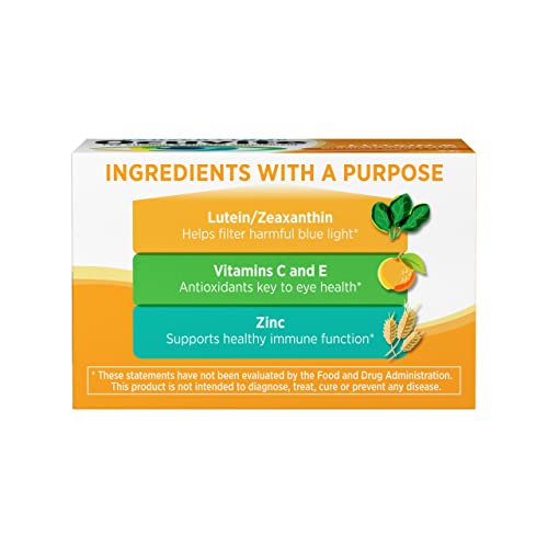 Ocuvite Eye Vitamin and Mineral Supplement with Lutein, Contains Zinc, Vitamins C, E, and Zeaxanthin, 36 Capsules (Pack of 2)