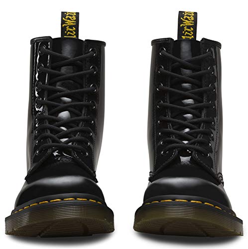 Dr. Martens Women's Lace Boot , Black Patent Lamper, 6 US
