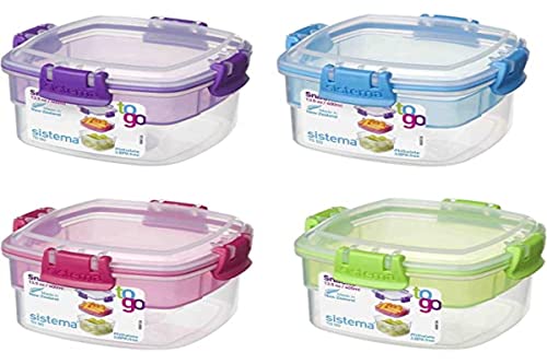Sistema To Go Collection Snack Container, 13.5 oz./0.4 L, Color Received May Vary