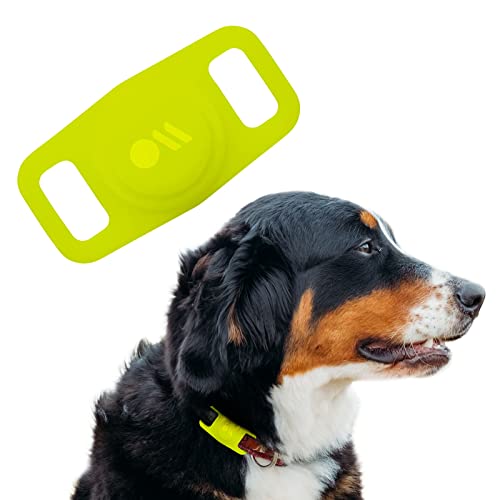 Case-Mate Airtag Dog Collar Holder - Water Resistant Airtag Holder Dog Tag - Lightweight, Protective Airtag Case for Dog Collar - Pet Collar Airtag Loop - Compatible w/Cat/Dog Collars - Lime Green