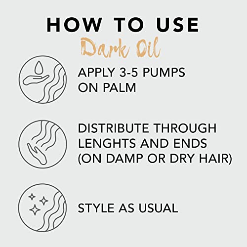 Sebastian Dark Oil Lightweight Hair Oil, Infused with Jojoba Oil and Argan Oil, 3.2 oz