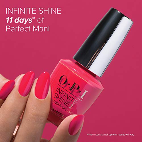 OPI Infinite Shine 2 Long-Wear Lacquer, Pretty Pink Perseveres, Pink Long-Lasting Nail Polish, 0.5 fl oz