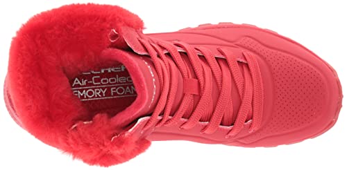 Skechers womens Sneaker Fashion Boot, Red, 11 US