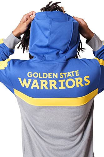 Ultra Game NBA Golden State Warriors Mens Soft Fleece Full Zip Jacket Hoodie, Team Color, Small