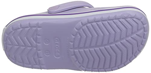 8 Toddler Crocs Unisex-Child Crocband Clogs (Todder Shoes), Lavender/Neon Purple