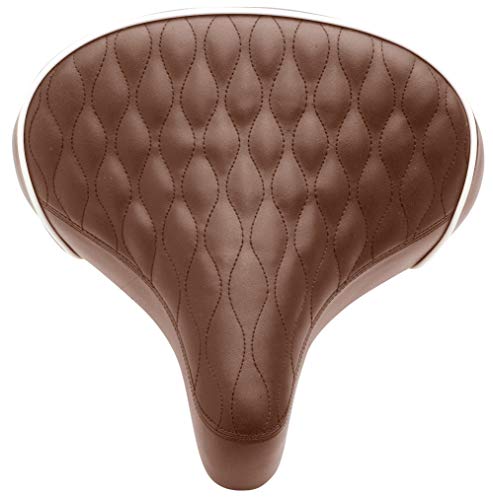 Schwinn Comfort Bike Seat, Quilted, Wide Saddle, Brown