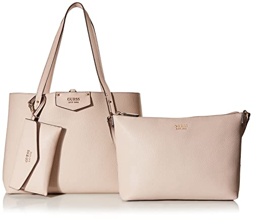 GUESS Womens Eco Brenton Tote Shoulder Bag, Almond, One Size US