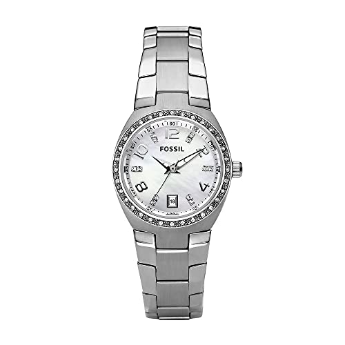 Fossil Women's Serena Quartz Stainless Steel Three-Hand Watch, Color: Silver Glitz (Model: AM4141)