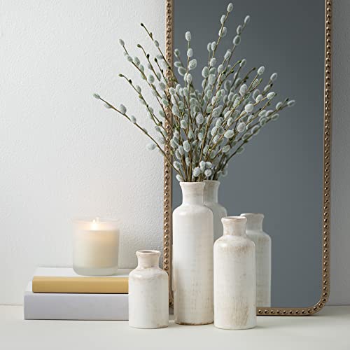 Sullivans Vase Set, Farmhouse Decor, Aesthetic Room Decor, Boho Decor, Vases For Your Kitchen, Bedroom, Office, Living Room and Bathroom, Shelf Decor, Centerpiece Table Decorations, White Vases (CM2333)