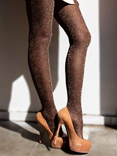Leg Avenue womens Lurex Shimmer Tights. Costume Accessories, Gold, One Size US