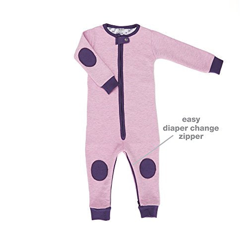 baby deedee 1 Piece Cotton, Velour Long Sleeve Footless Romper Pajama, Sweet Pea, 18-24 Months