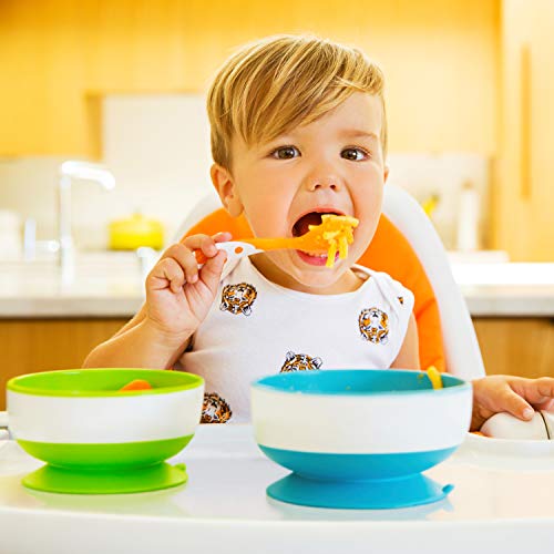 Munchkin® Stay Put™ Suction Bowls for Babies and Toddlers, 3 Pack, Blue/Green/Yellow