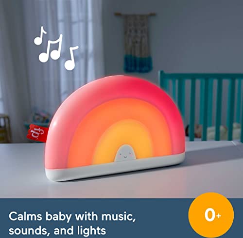 Fisher-Price Sound Machine Soothe and Glow Rainbow With Lights Music And Volume Control For Newborns And Up