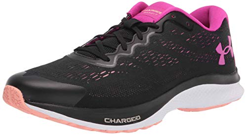 Under Armour Women's Charged Bandit 6 Running Shoe, Black (002)/White, 6