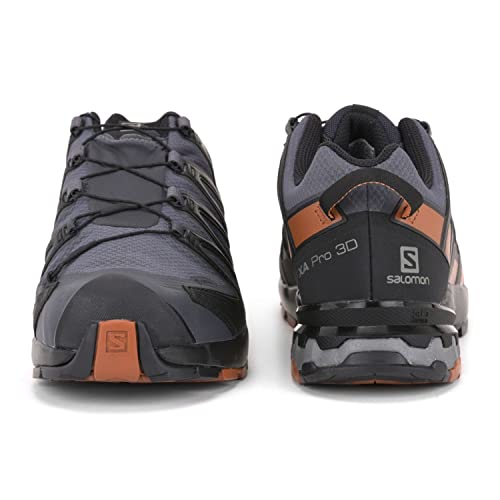 Salomon Men's XA PRO 3D v8 Gore-TEX Trail Running Shoes, Ebony/Caramel Cafe/Black, 9 Wide