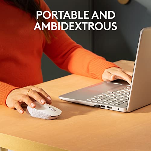 Logitech M170 Wireless Mouse for PC, Mac, Laptop, 2.4 GHz with USB Mini Receiver, Optical Tracking, 12-Months Battery Life, Ambidextrous - Off White