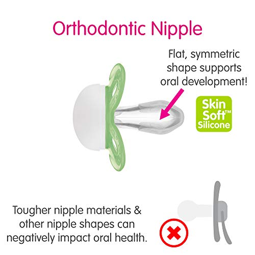 MAM Original Start Newborn Baby Pacifier, Best Pacifier for Breastfed Babies, Sterilizer Case, 0-3 Months, Boy, 2 Count (Pack of 1)