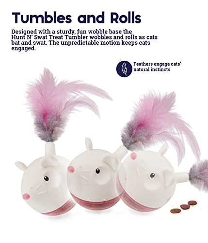 Petstages Hunt 'N Swat Treat Tumbler Treat Dispensing Cat Toy