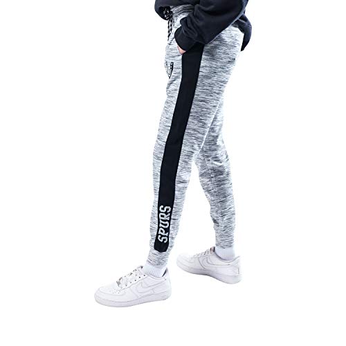 Ultra Game NBA San Antonio Spurs Womens Active Basic Fleece Jogger Sweatpants, Space Dye Gray, Medium