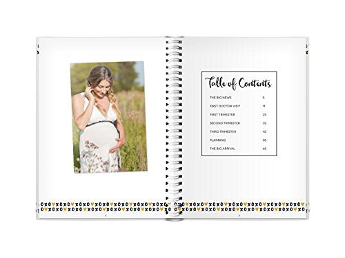 Pearhead My Pregnancy Journal, Pregnancy Keepsake Book, Milestone Recording Book, 74 Fill In Pages