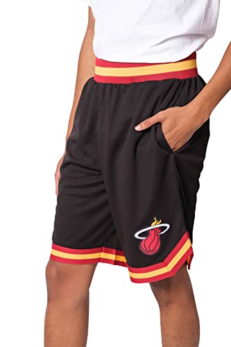 Ultra Game NBA Miami Heat Mens Woven Basketball Shorts, Team Color, XX-Large