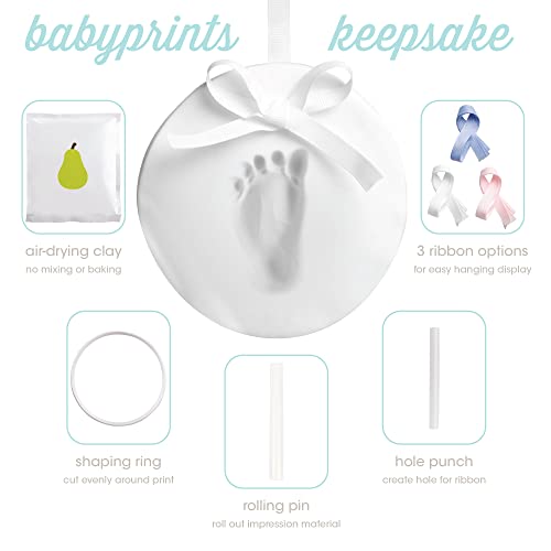 Pearhead Babyprints Hand or Footprint Keepsake, DIY Ornament Kit, Year-Round, Christmas