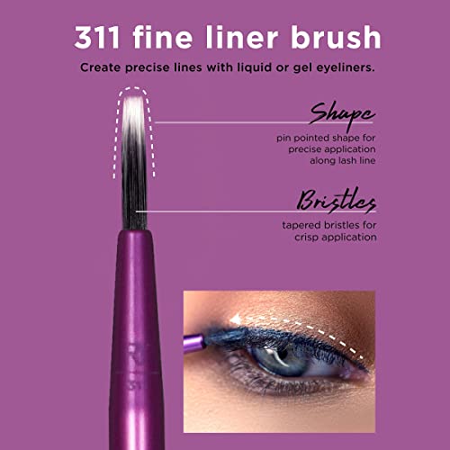 Real Techniques Everyday Eye Essentials Makeup Brush Kit, Eye Makeup Brushes for Eye Liner, Eyeshadow, Brows, and Lashes, Synthetic Bristles, Cruelty-Free and Vegan, 8 Piece Set
