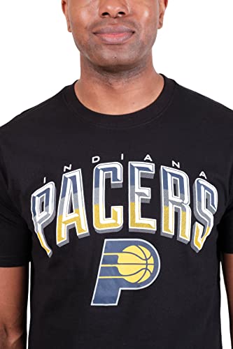 Ultra Game -NBA Indiana Pacers Mens Arched Plexi Short Sleeve Tee Shirt, Black, Medium