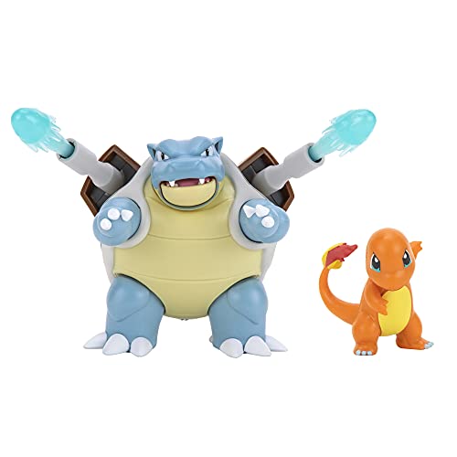 Pokemon Battle Figure 2 Pack Blastoise and Charmander - 4.5-inch Blastoise, 2-inch Charmander Figure - Toys for Kids and Pokémon Fans - Amazon Exclusive