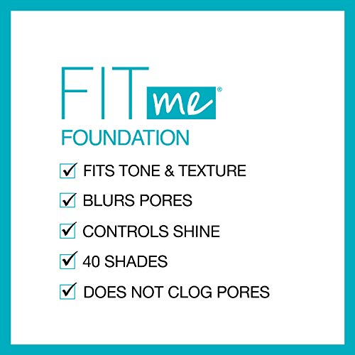 Maybelline Fit Me Matte + Poreless Liquid Oil-Free Foundation Makeup, Natural Beige, 1 fl; oz