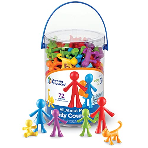 Learning Resources All About Me Family Counters, SEL, Assorted Colors and Shapes, Set of 72, Ages 3+