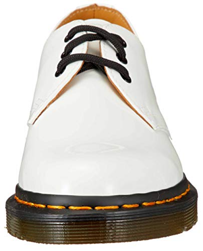 Dr. Martens womens 1461 Oxford, White Patent Lamper, 7 US