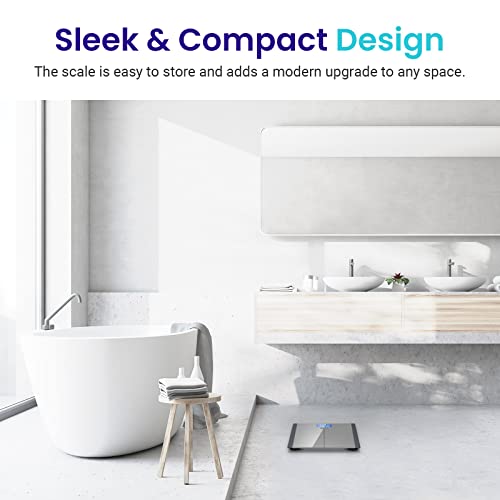 Etekcity Digital Body Weight Bathroom Scale with Step-On Technology, 400 Lb, Silver