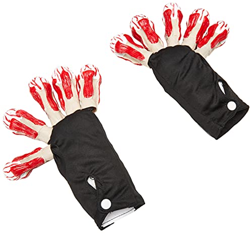 Rubie's mens Beetlejuice Adult Gloves With Eyeballs Party Supplies, Multicolor, One Size US
