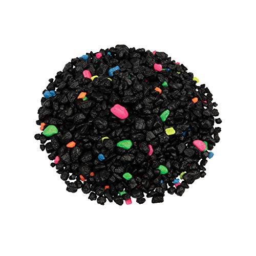 GloFish aquarium Gravel 5 Pounds, Black With Fluorescent Accents, Complements GloFish Tanks